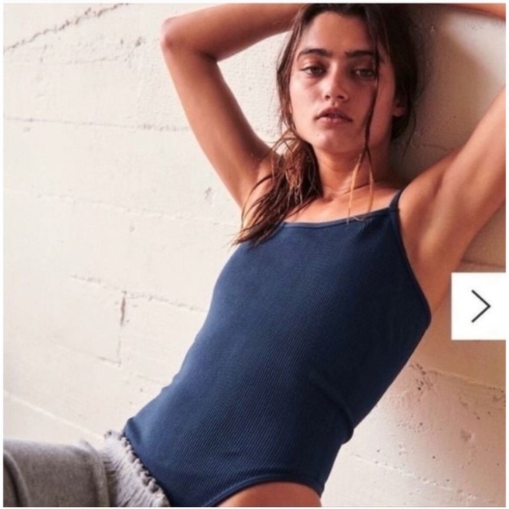 Free People! FP Movement x The Class Free Throw Bodysuit In Orion Blue NWOT!
